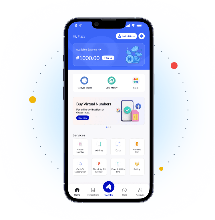 Tayza Mobile App Interface